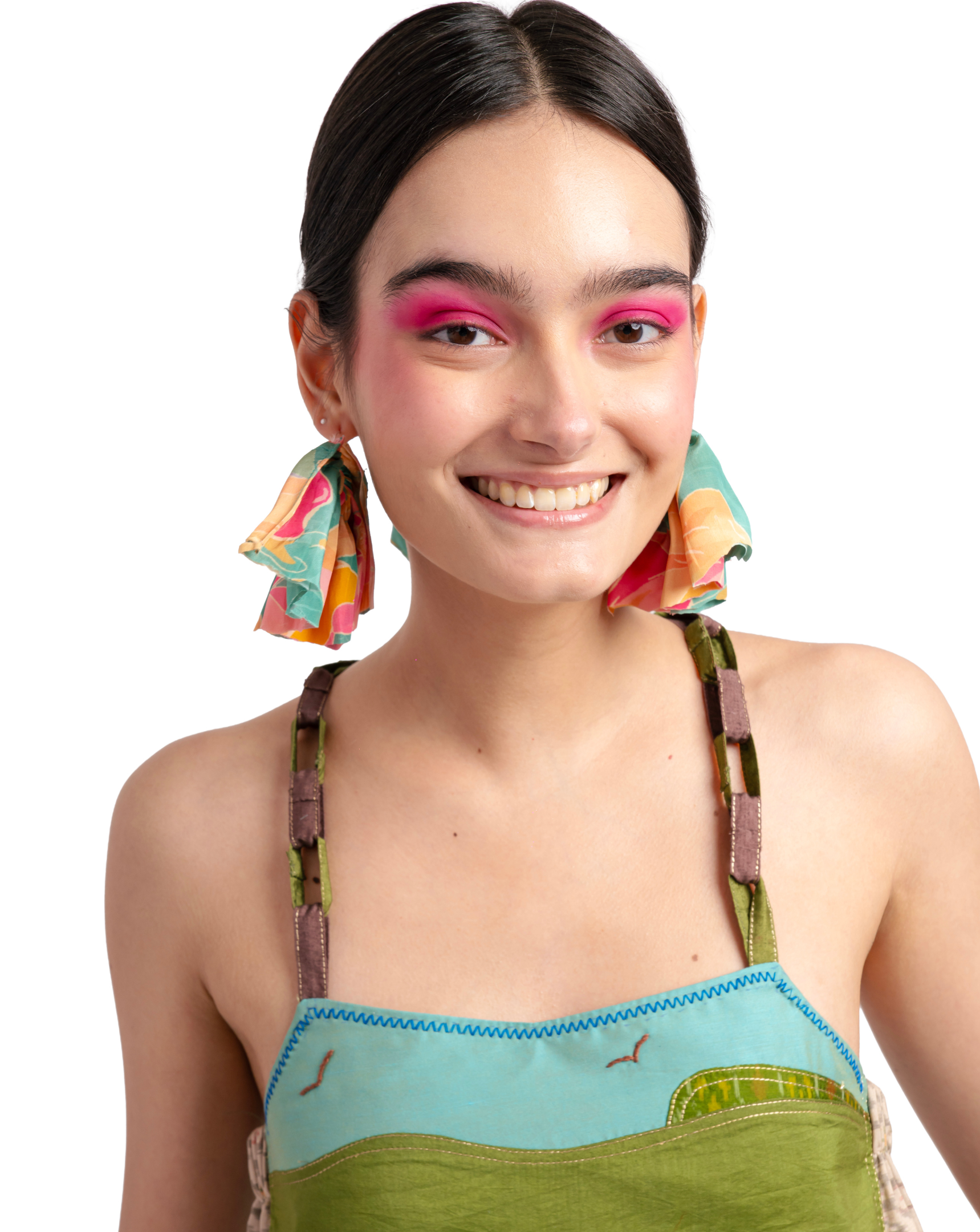 Gathered Floral Earrings