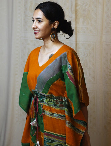 Saree Patchwork Kaftan